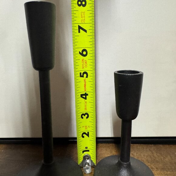 Threshold Aluminum Taper Holders Black‎ Candleholder Set of 2 NEW WITH TAG - Picture 5 of 6